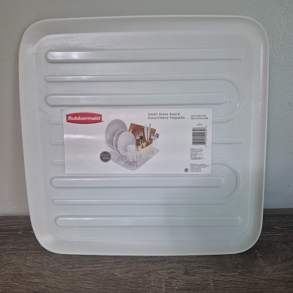 Rubbermaid Drain Board Size Small 14.2x14.8x1.3 Model 1180 White New